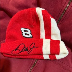 Red and White Beanie Hat